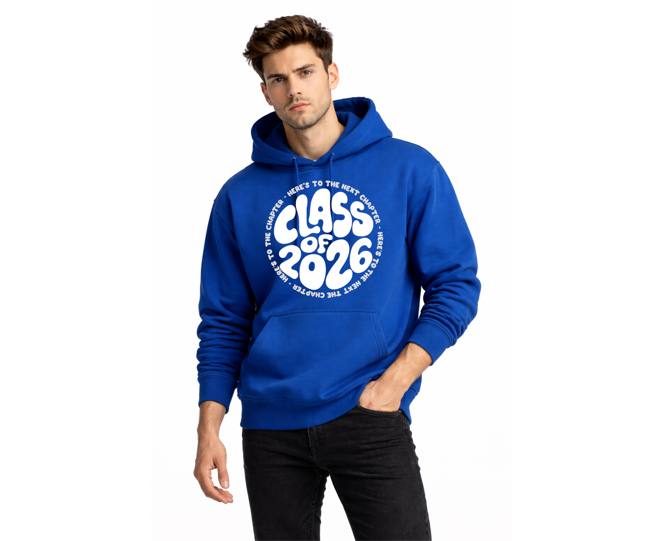 Districtoutfit | Unisex | Royal Blue Polycotton Hoodie without Zipper