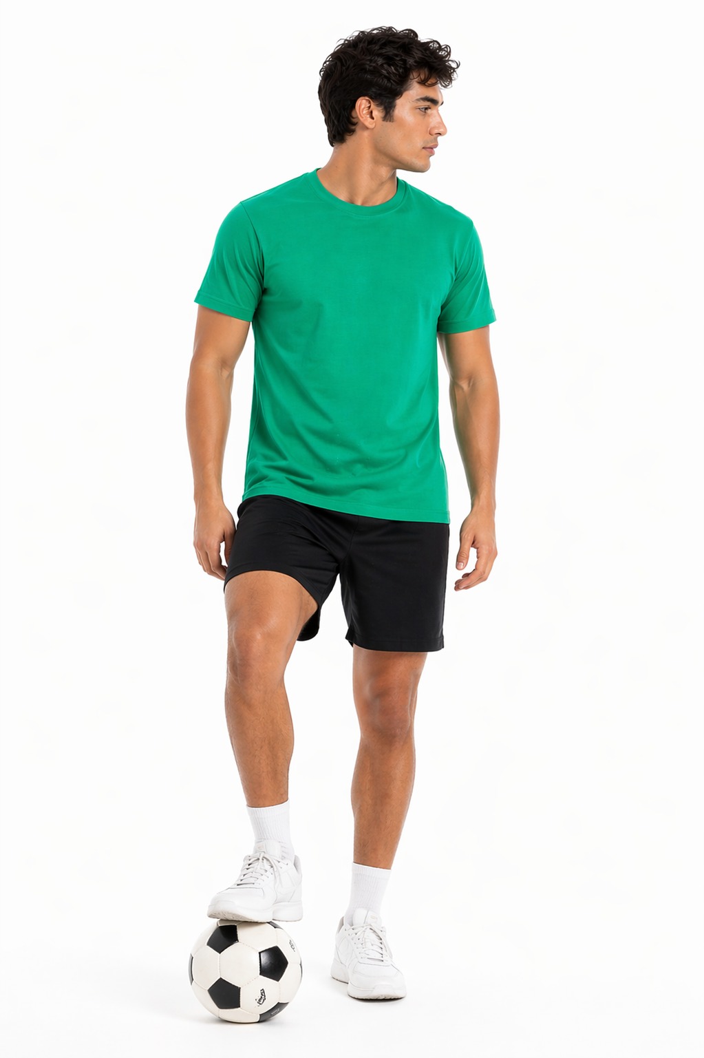 Mint Green Cotton 180 GSM Regular Fit Round Neck Men’s T-Shirt