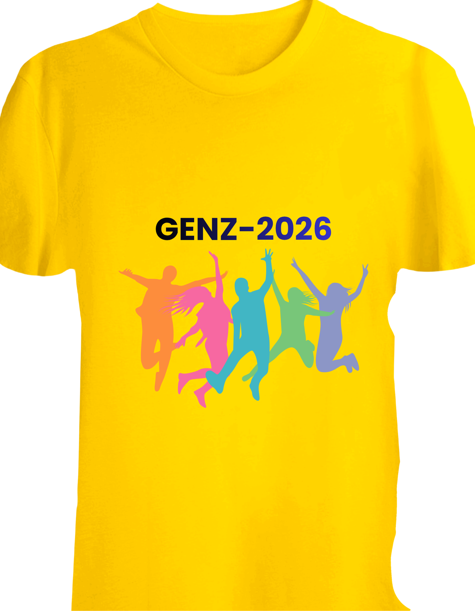Apnacart Genz Grafic yellow Dot Knit Round Neck Half Sleeve 150 GSM T-Shirts