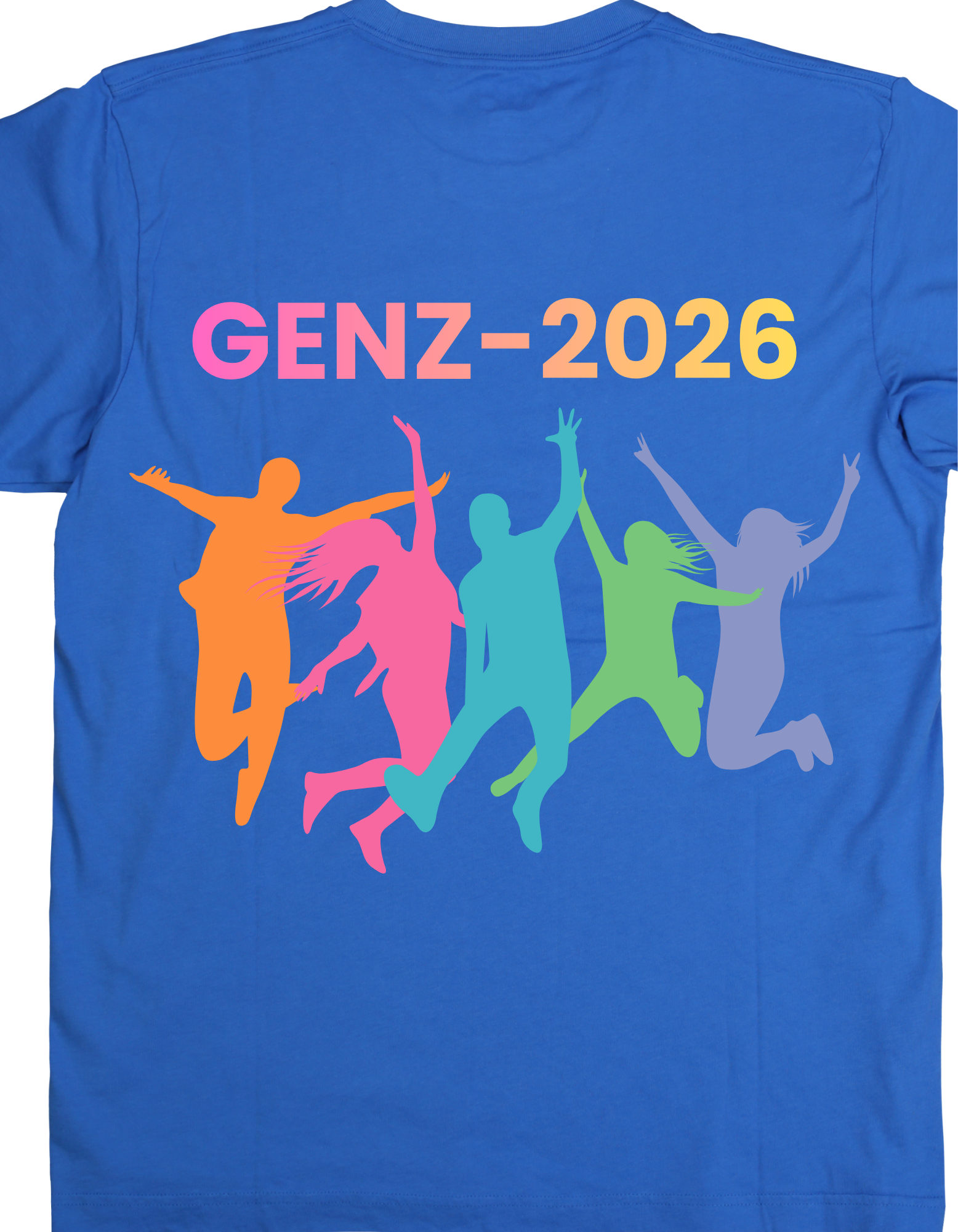 GENZ Apnacart Royal Blue Dot Knit Round Neck Half Sleeve 150 GSM Tshirts