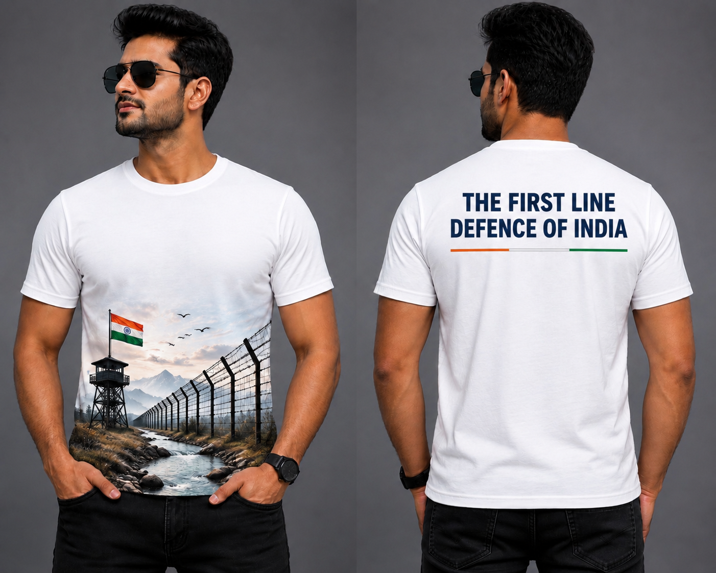 Apnacart.com white round neck patriotic graphic t shirt