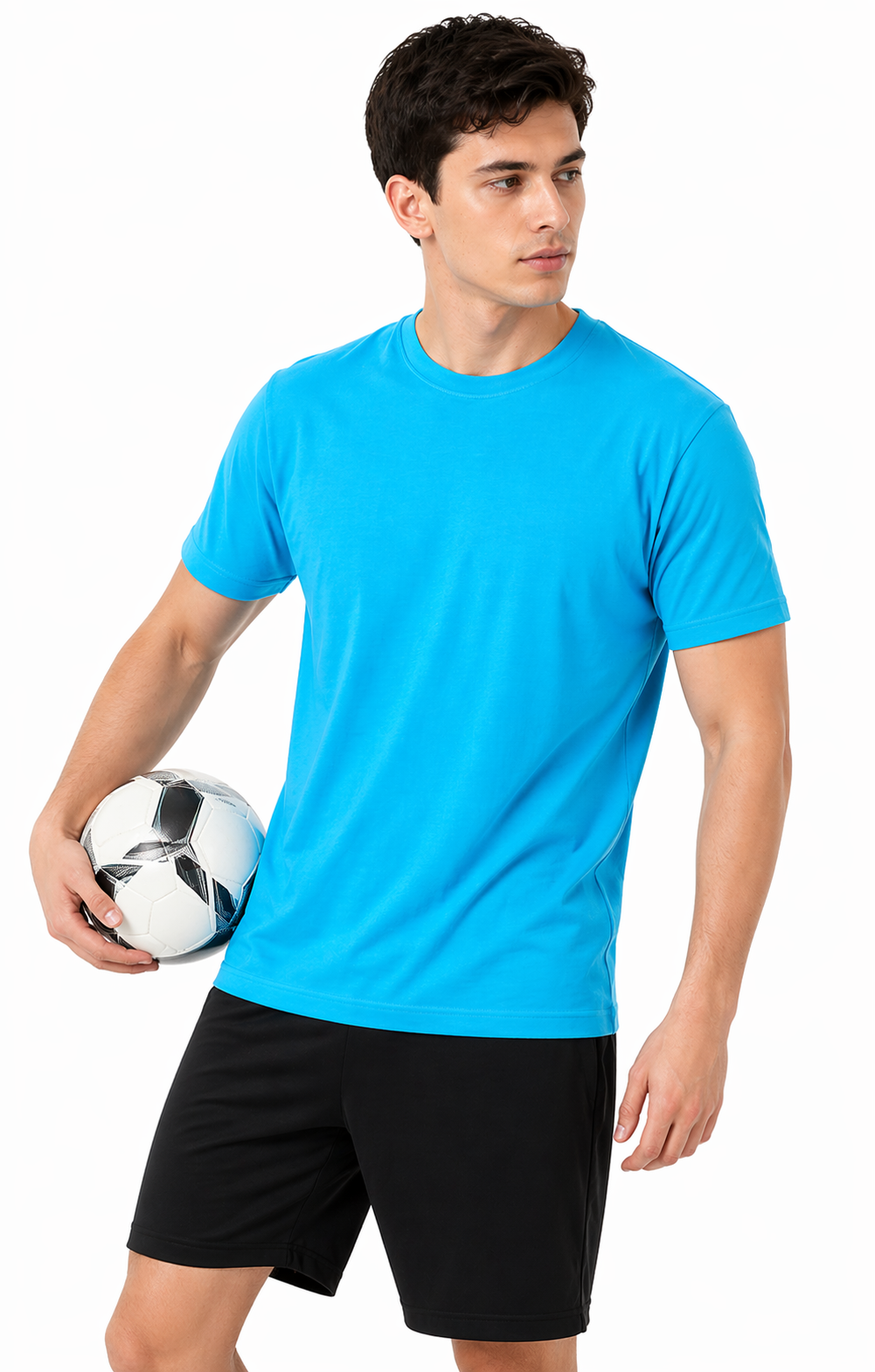 Sky Blue Cotton 180 GSM Regular Fit Round Neck Men’s T-Shirt