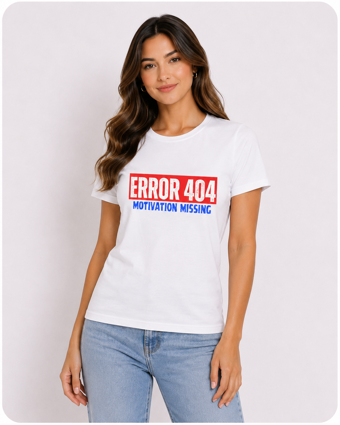 TCF 006, ERROR 404 white cotton tshirt (180 GSM)
