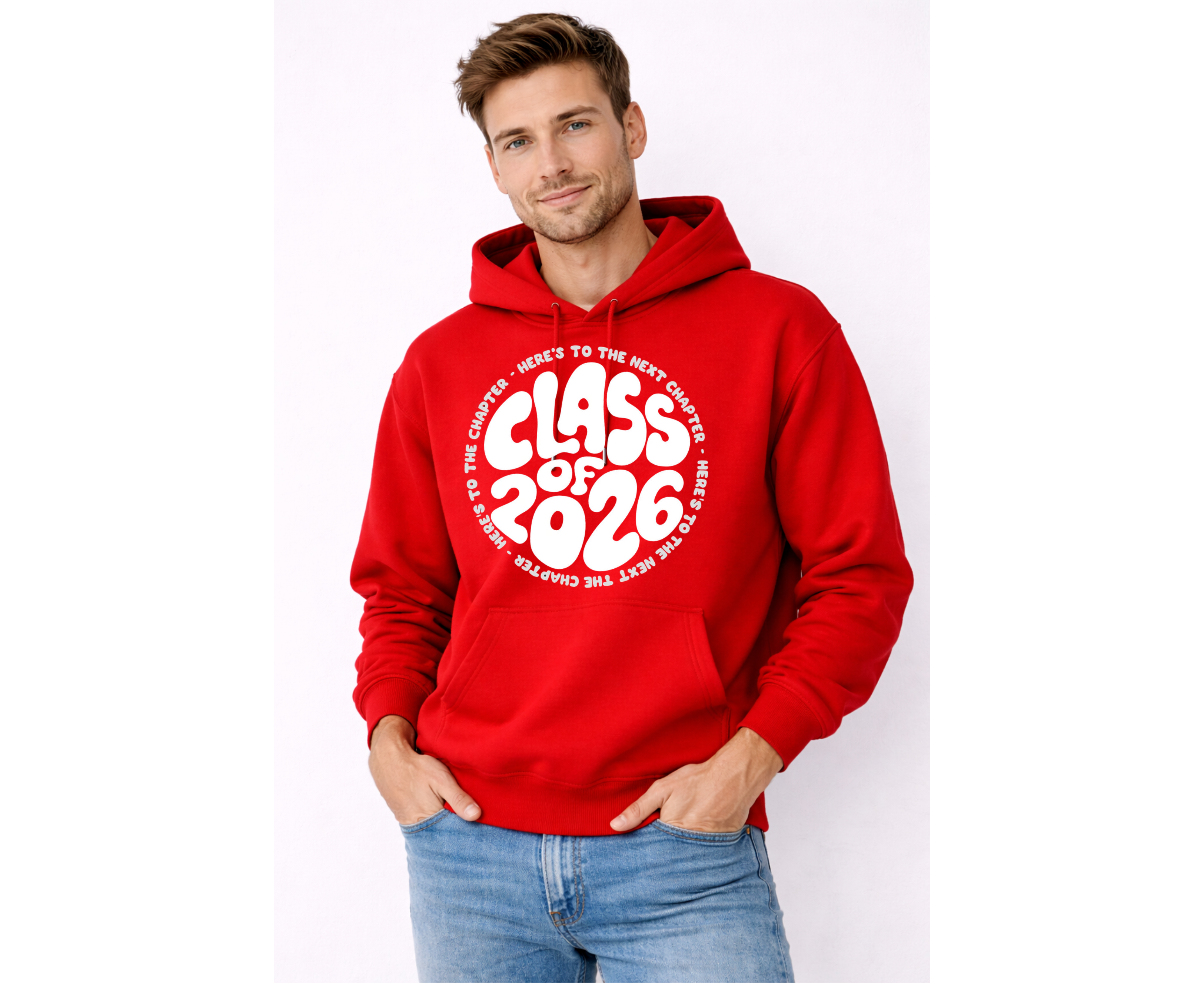 Districtoutfit | Unisex | Red Polycotton Hoodie without Zipper