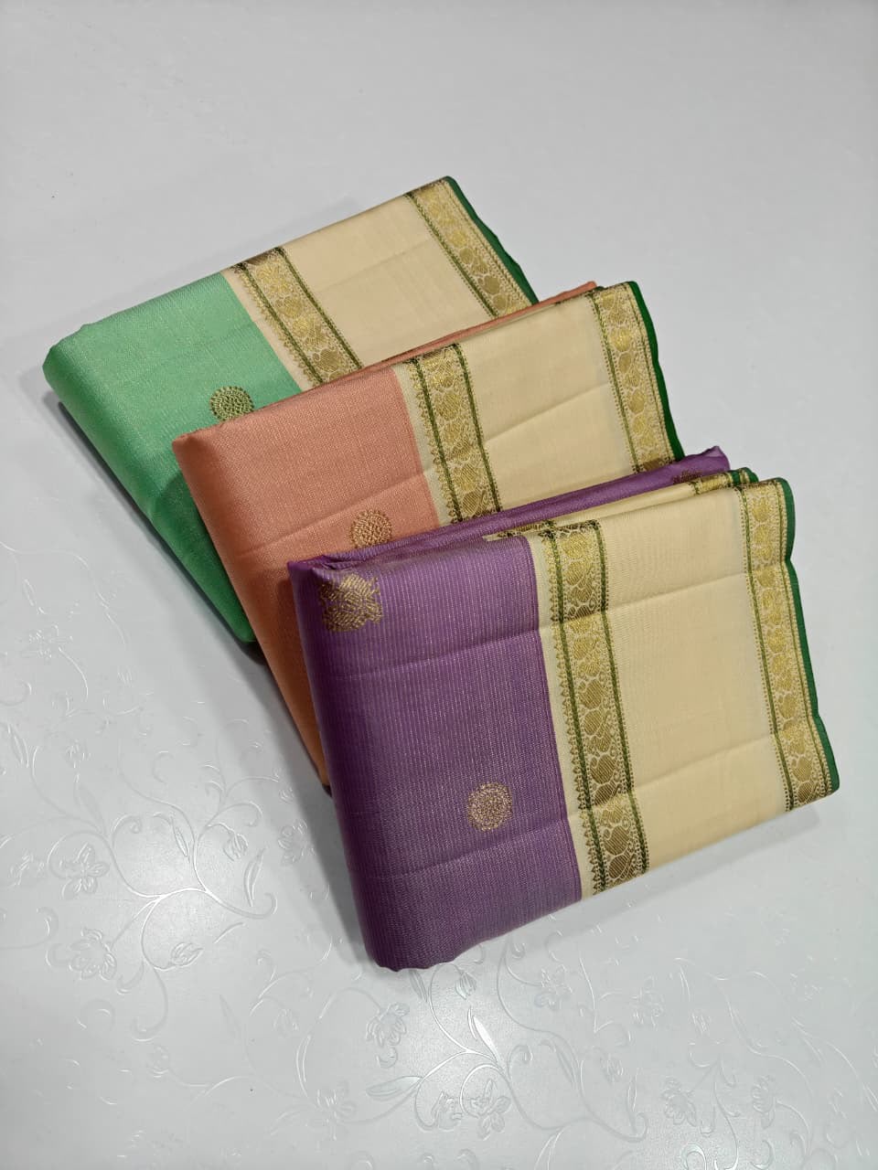 Pure Kanchipuram Silk Sarees Handoven with 2G Pure Jari Vintage Vairaoosi Pattern Collection's