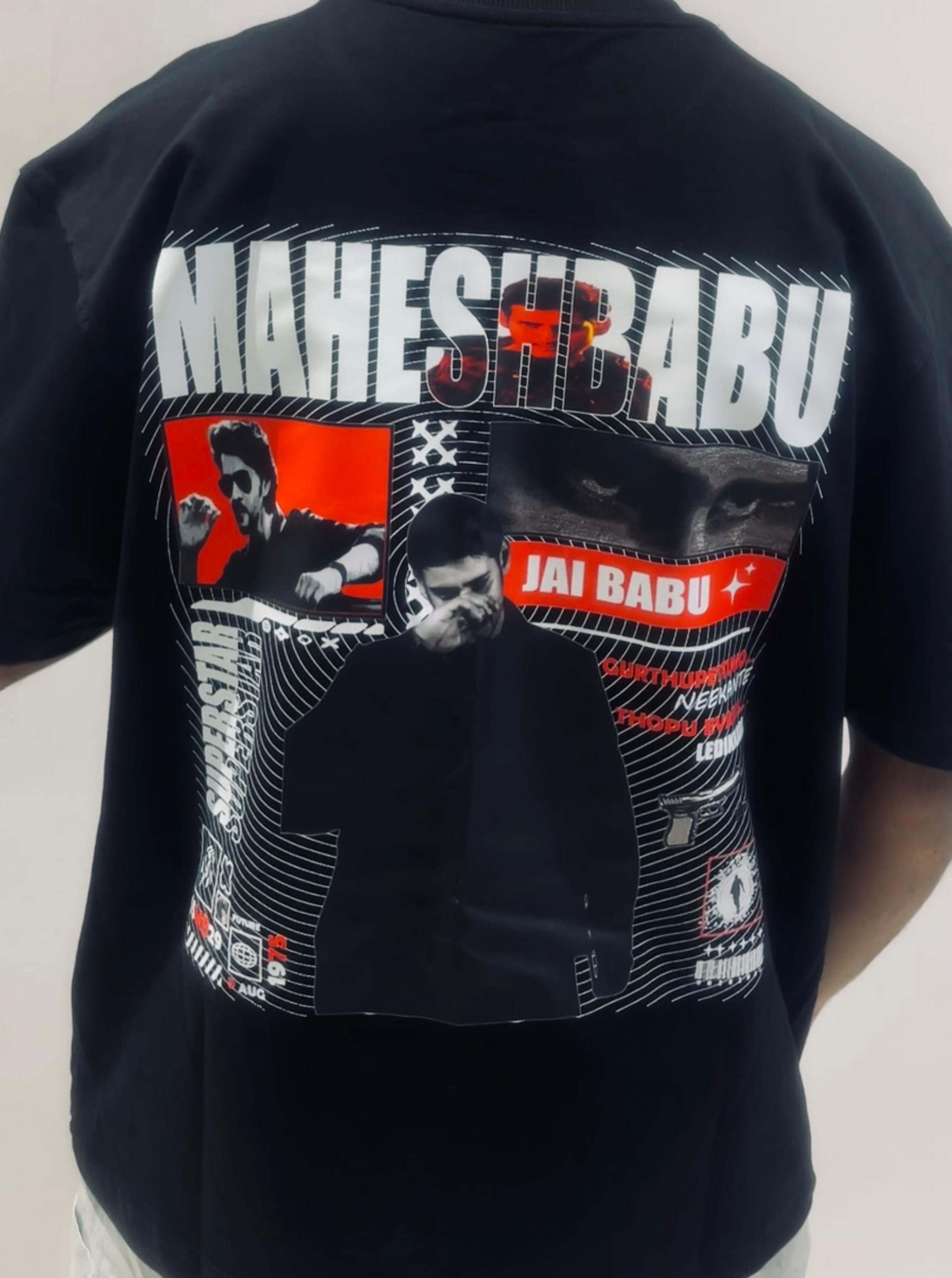 Maheshbabu Graphic Pic Cotton T-Shirt 180 GSM Round Neck  White