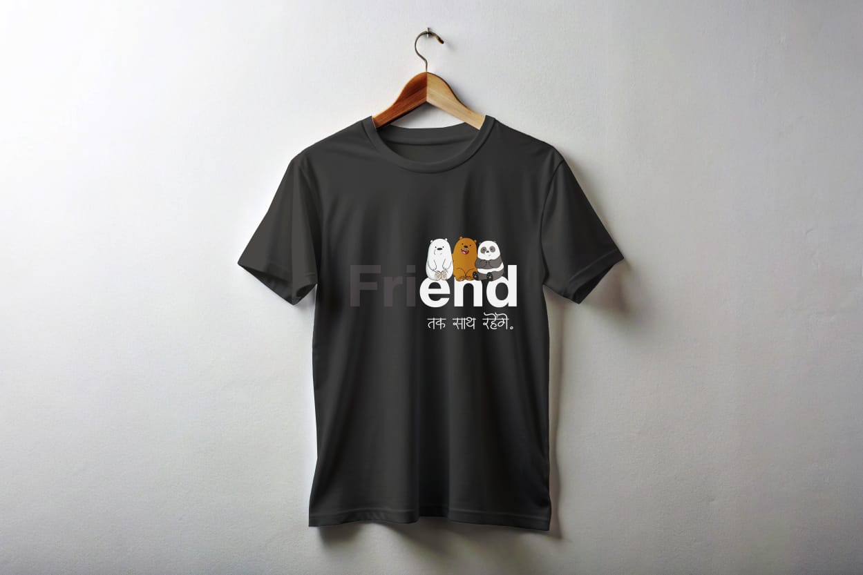 Devre Tee Co Black Dot Knit Printed Round Neck T-Shirt for Men | Half Sleeve | Premium Casual Wear