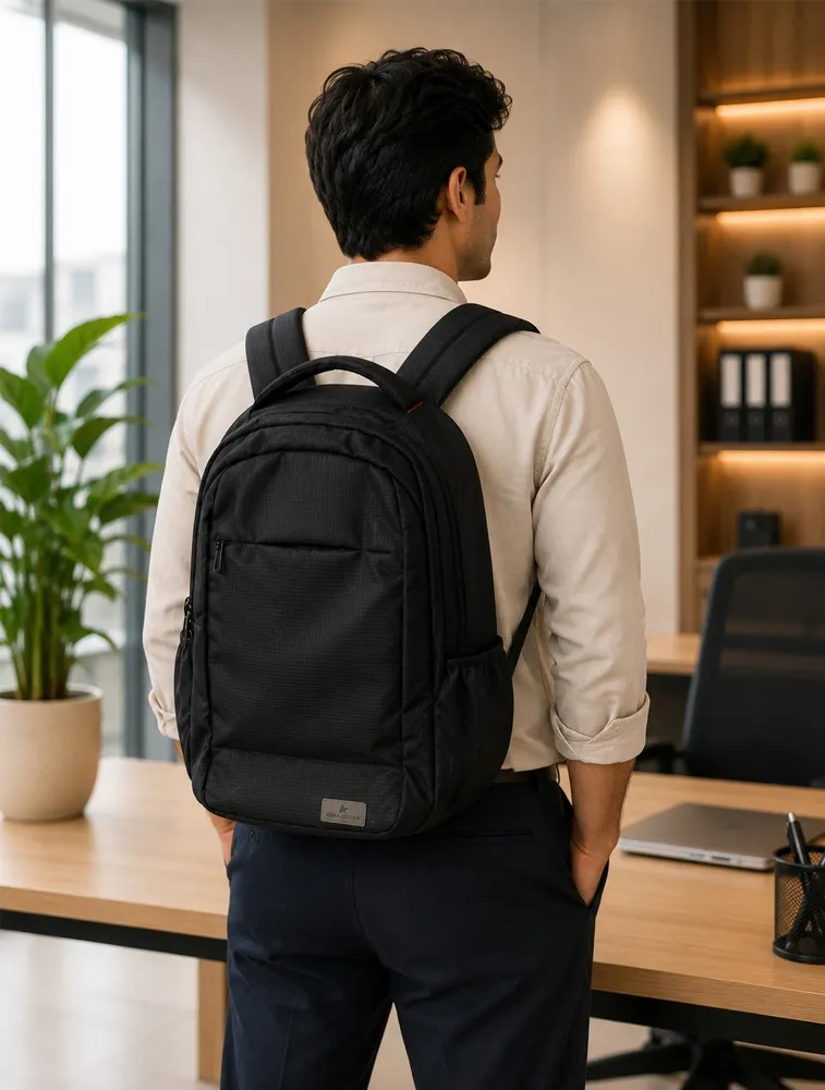 Black ADMA LONDON Jio Premium Laptop Backpack