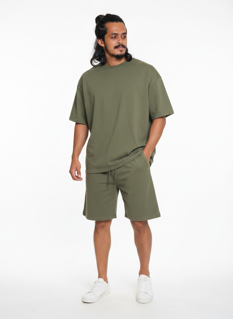Men's Urban Royale Oversized T-Shirt and Short 180 GSM Cord Set