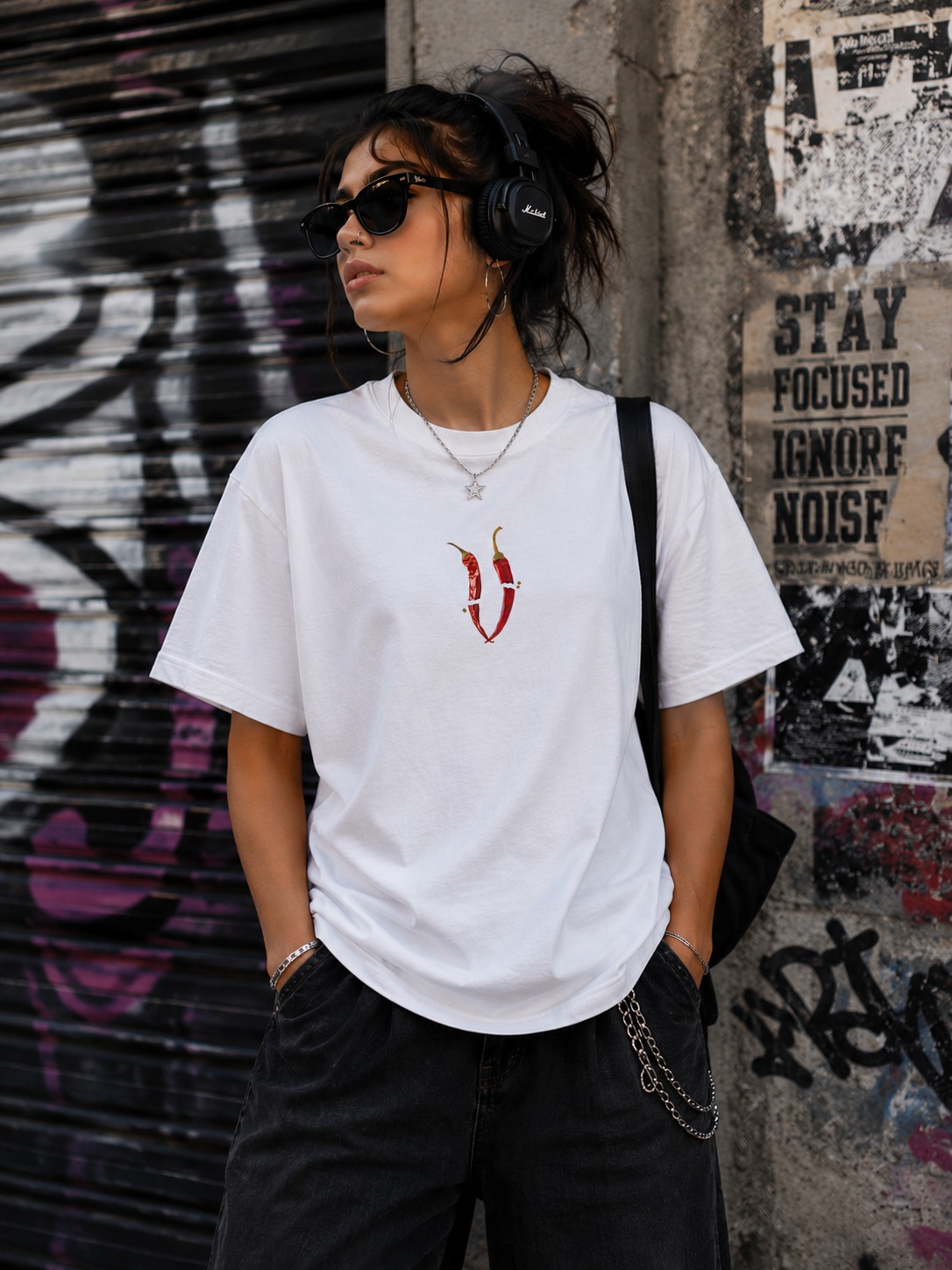  SEEDHE MAUTWhite Cotton Round Neck 180GSM Half Sleeve Tshirts